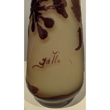 Campanules single-flower vase, signed GALLÉ