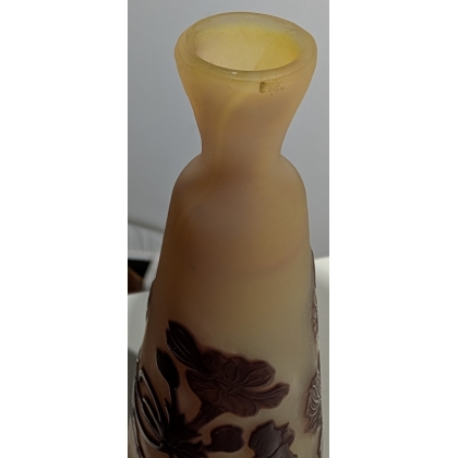 Campanules single-flower vase, signed GALLÉ