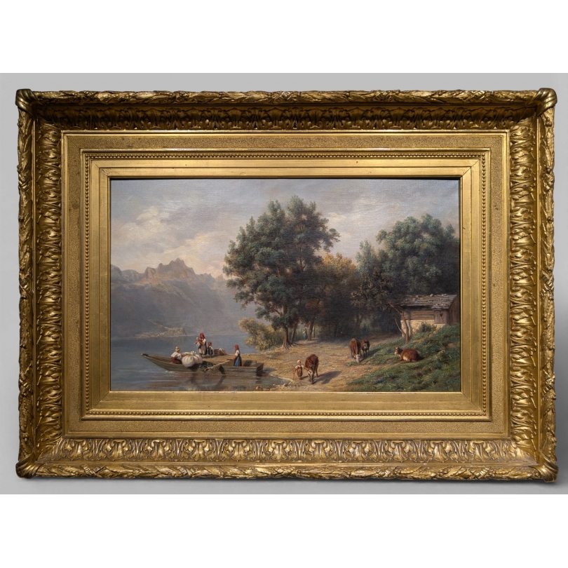 Tableau "Lac des 4 cantons" par GIRARDET