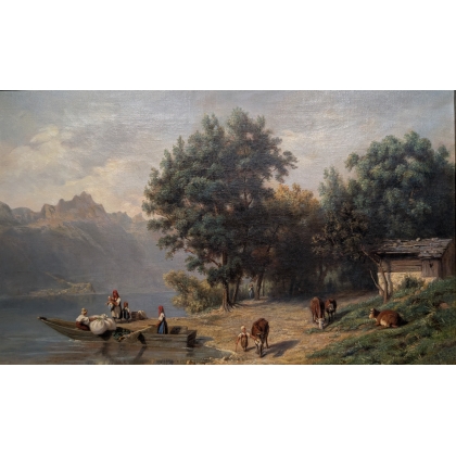 Tableau \"Lac des 4 cantons\" par GIRARDET