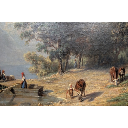 Tableau \"Lac des 4 cantons\" par GIRARDET