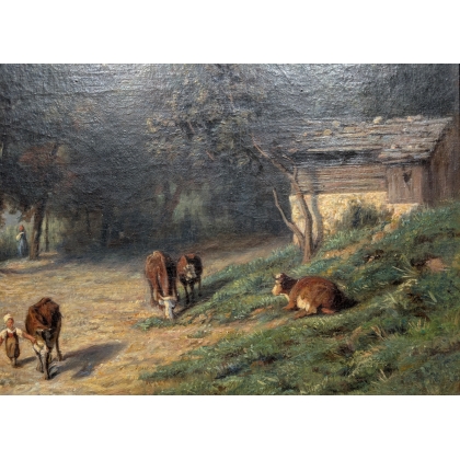 Tableau \"Lac des 4 cantons\" par GIRARDET
