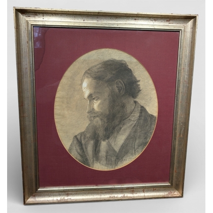 Pastel "Autoportrait" signé ANKER