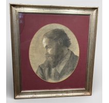 Pastel "Autoportrait" signé ANKER