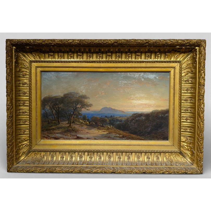 Tableau \"A Fréjus\" signé F. DIDAY