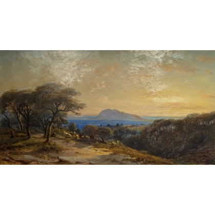 Tableau \"A Fréjus\" signé F. DIDAY