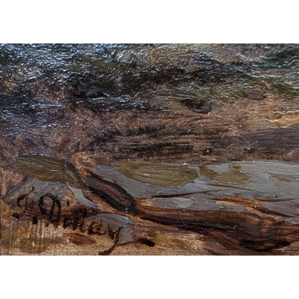 Tableau \"A Fréjus\" signé F. DIDAY