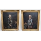 Paire de tableaux "Portraits De Gingins"