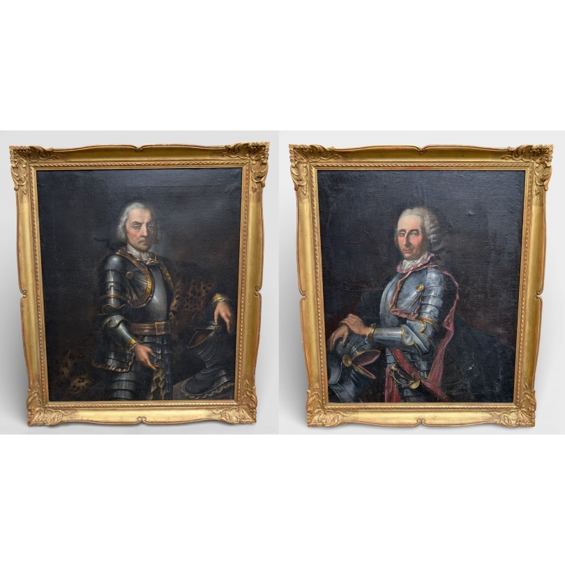 Paire de tableaux "Portraits De Gingins"