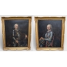 Paire de tableaux "Portraits De Gingins"