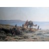 Tableau \"Bord du Nile\" signé A. VEILLON