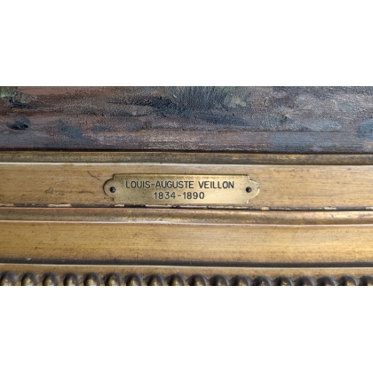 Tableau \"Bord du Nile\" signé A. VEILLON