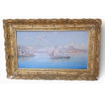 Tableau "Vue de Naples" signé CARELLI
