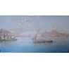 Tableau \"Vue de Naples\" signé CARELLI