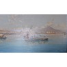 Tableau \"Vue de Naples\" signé CARELLI