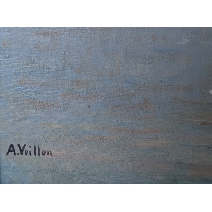 Tableau \"Venise\" signé A. VEILLON