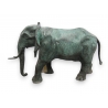Eléphant en bronze vert