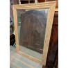 Miroir en bois doré cannelé