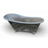 Empire-style bath made from sheet metal with a faux marble finish