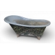 Baignoire Empire en tôle peinte faux marbre