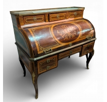 Bureau-Cylindre Louis XV marqueté