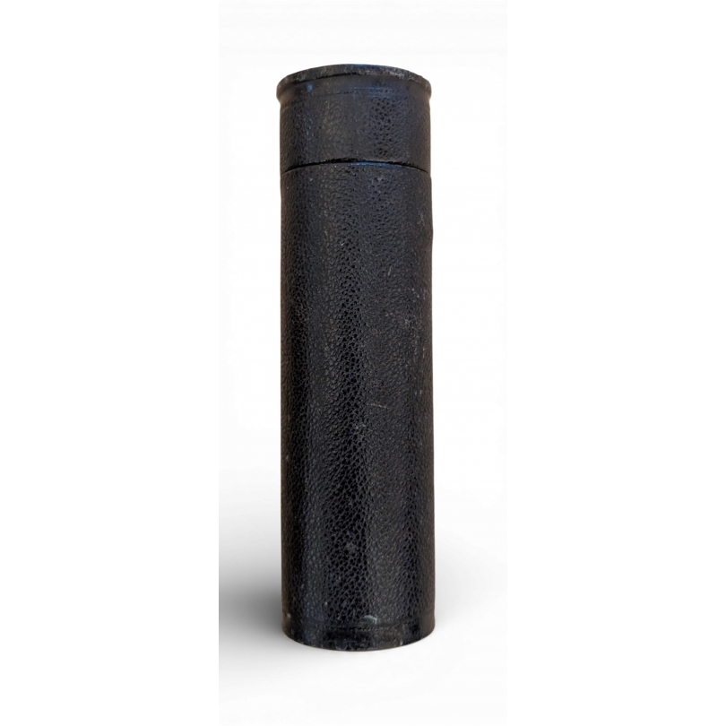 Leather-covered brass coin tube