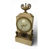 White marble Empire-style clock with an urn