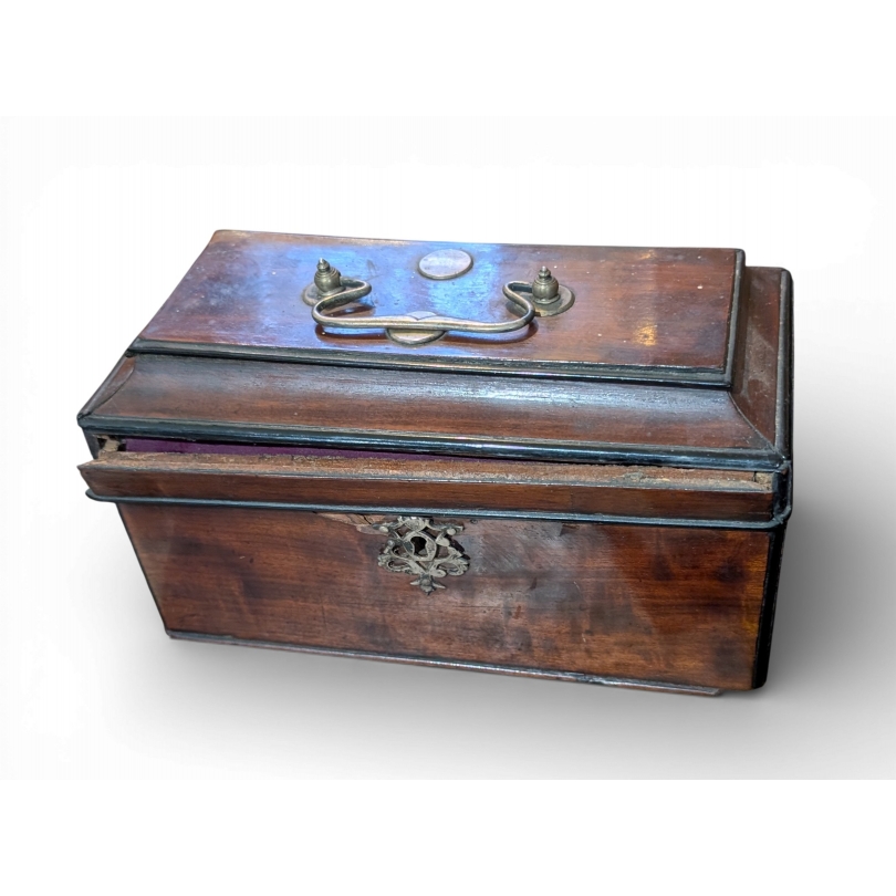 Coffret à thé en acajou