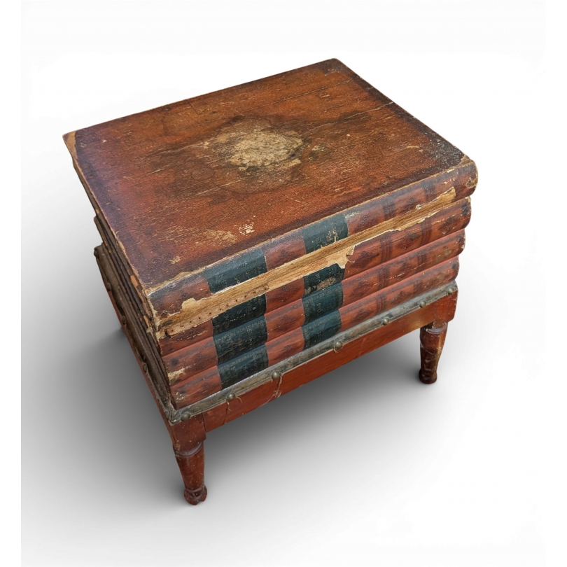 Coffre "Faux livres" sur pied