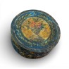 Round painted wooden box – Flower vase