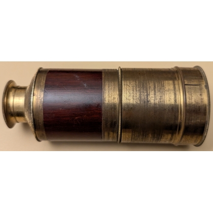 Brass and wood spyglass