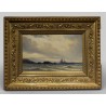 Tableau \"Bord de mer\" signé L. MENNET
