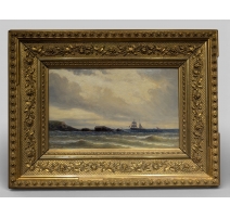 Tableau "Bord de mer" signé L. MENNET