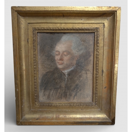 Pastel "Autoportait" par Jean HUBER