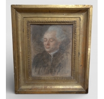 Pastel "Autoportait" par Jean HUBER