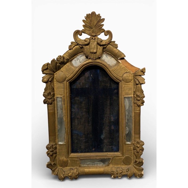 Cadre Louis XIV doré bordure miroir