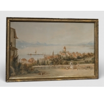 Auquarelle "Ouchy" par NAEF-DEVELEY