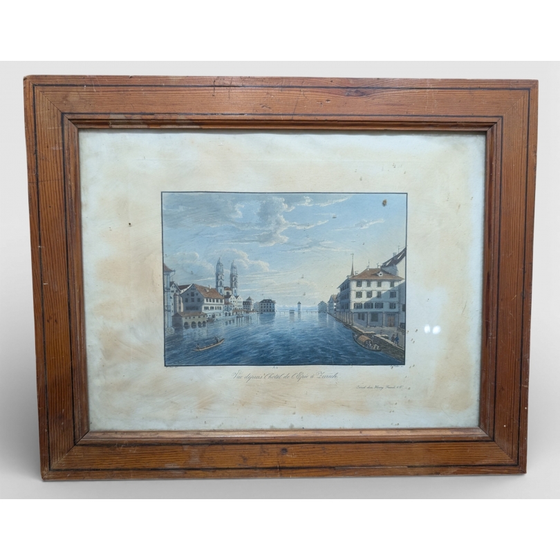 Engraving ‘Zurich’ by BRAUN