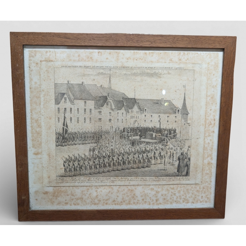 Engraving of ‘Le Landeron’ by GIRARDET