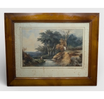 Auquarelle "Lavandière"