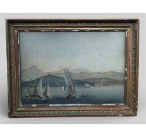 Auquarelle "Vue d'Ajaccio"