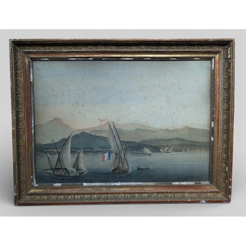 Auquarelle "Vue d'Ajaccio"