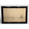 Photographie "Barques sur le Léman" signée