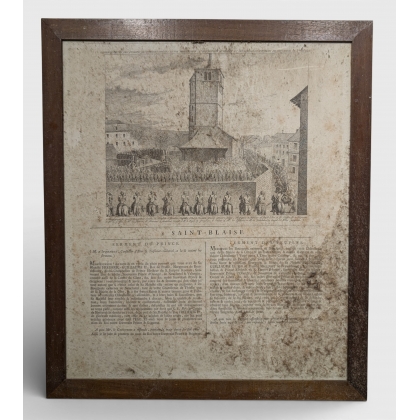 Gravure "Saint-Blaise" par GIRARDET