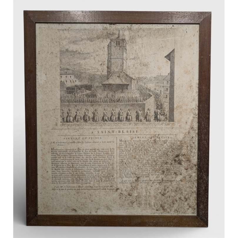 Gravure "Saint-Blaise" par GIRARDET
