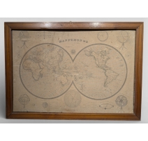 Gravure "Mappemonde" par MONIN