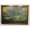 Tableau "Marine" signé Ed. ADAMS 1880