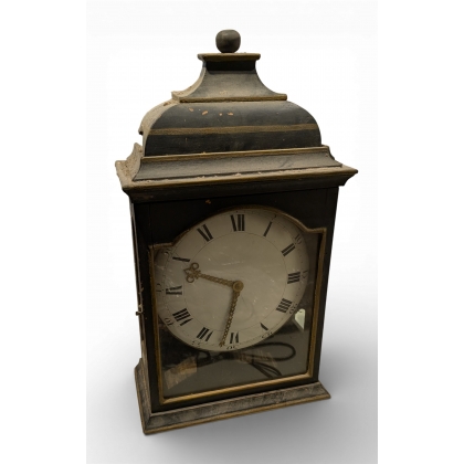 Pendule murale en bois noir