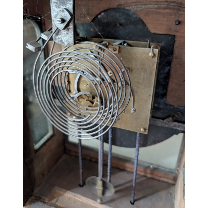 Pendule murale en bois noir