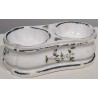 Salière double en porcelaine tendre